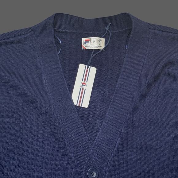 Fila Casa Baseline Cardigan Navy Blue Size Men XL NWT $150 MSRP Unisex - Picture 3 of 9